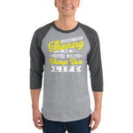 THINKING 3/4 sleeve raglan shirt